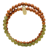 Green Mountain Serenity Sandalwood & Jade Bracelet