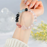 Celestial Scorpio Serenity Dream Bracelet: Rose Quartz & Aquamarine