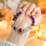 Celestial Scorpio Intuition Bracelet: Moonstone & Amethyst