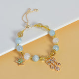 Celestial Libra Harmony Bracelet: Aquamarine & Rutilated Quartz