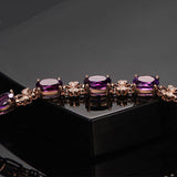 Amethyst Clover Bracelet