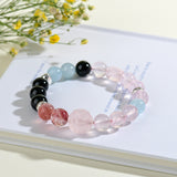 Celestial Scorpio Serenity Dream Bracelet: Rose Quartz & Aquamarine