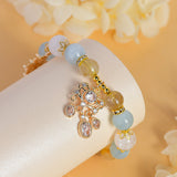 Celestial Libra Harmony Bracelet: Aquamarine & Rutilated Quartz