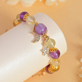 Celestial Taurus Abundance Bracelet: Amethyst & Citrine