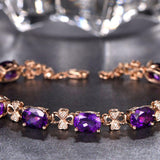 Amethyst Clover Bracelet