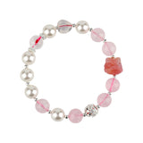 Celestial Pisces Dream Weaver Bracelet: Rose Quartz, Pearl & Protective Agate