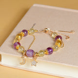 Celestial Taurus Abundance Bracelet: Amethyst & Citrine