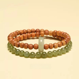 Green Mountain Serenity Sandalwood & Jade Bracelet