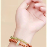 Green Mountain Serenity Sandalwood & Jade Bracelet