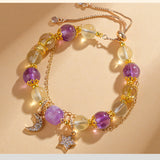 Celestial Taurus Abundance Bracelet: Amethyst & Citrine