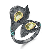 Mystic Bloom Peridot & Emerald Ring
