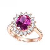 Rose Pink Corundum Ring