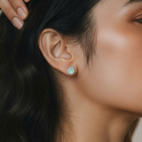 Mint Fireworks Zircon Stud Earrings