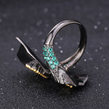 Mystic Bloom Peridot & Emerald Ring