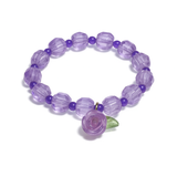 Rose Pendant Amethyst Bracelet