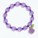 Rose Pendant Amethyst Bracelet