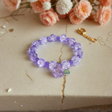Rose Pendant Amethyst Bracelet