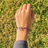 Rose Pendant Amethyst Bracelet